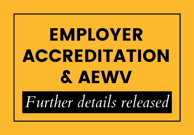 Employer Accreditation & AEWV - further details released by INZ